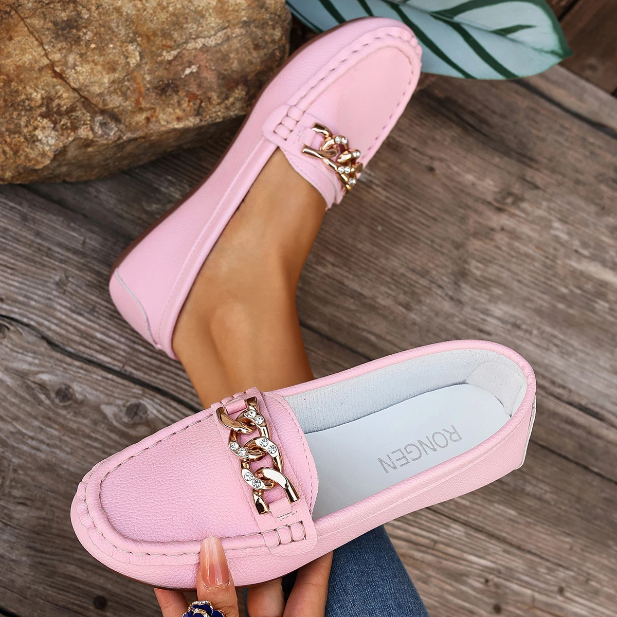 Women Flats Loafers Round Toe Solid Soft Sole Flat Sneakers Women Spring Casual Slip on Mary Jane Shoes Fashion Shoes Women
