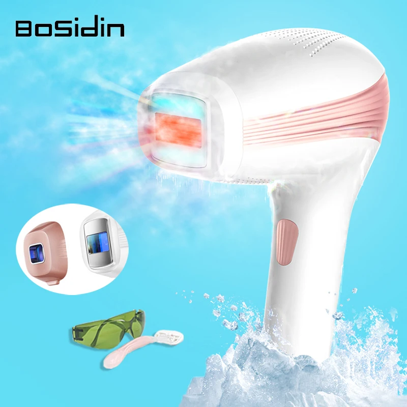 Bosidin Cool Laser Hair Removal for Ladies 2 Output Windows LCD Display IPL Epilator Cold Laser Hair Remover Free Shipping