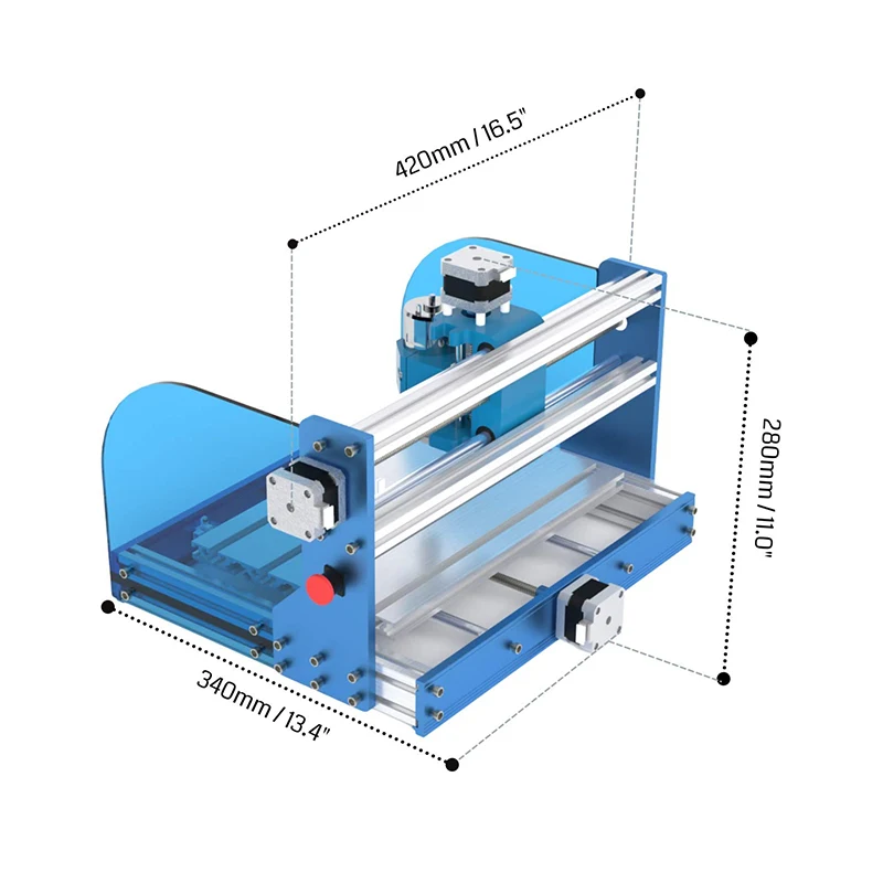 Genmitsu 3018-PROVer Desktop CNC Router Machine with GRBL Offline Control,  Emergency-Stop, XYZ Working Area 300 x 180 x 45mm