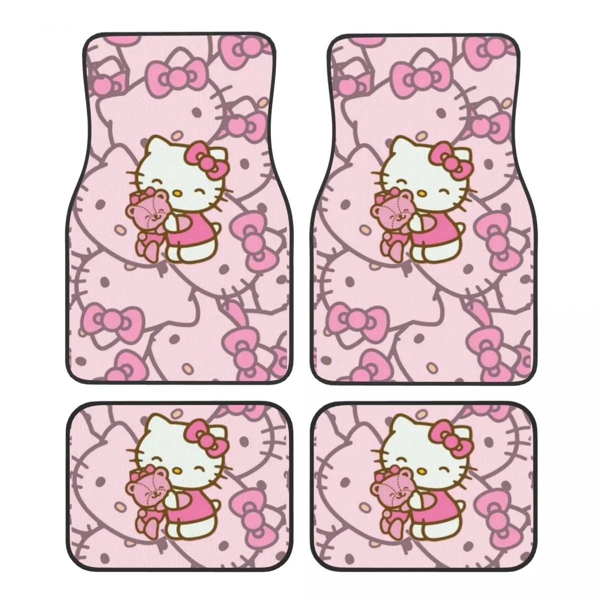

Hellos Kittys Automotive Floor Mats for Cars Universal Fit Full Set Car Floor Mats Non-Slip for SUV Truck