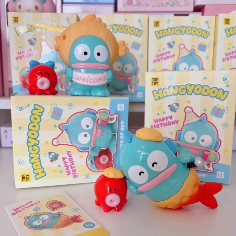 100% Oryginalny Toptoy Hangyodon'S Happy Birthday Series Blind Box Ręcznie Robione Ozdoby Dekoracyjne z Kreskówek Prezent Urodzinowy Kolekcjonerska Zabawka