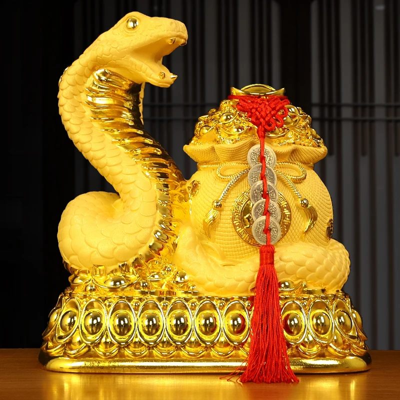 Year of the Snake Mascot Snake Cornucopia Ornaments Living Room Wine Cabinet Tv Cabinet Entrance Decoration Office Table Furnishings