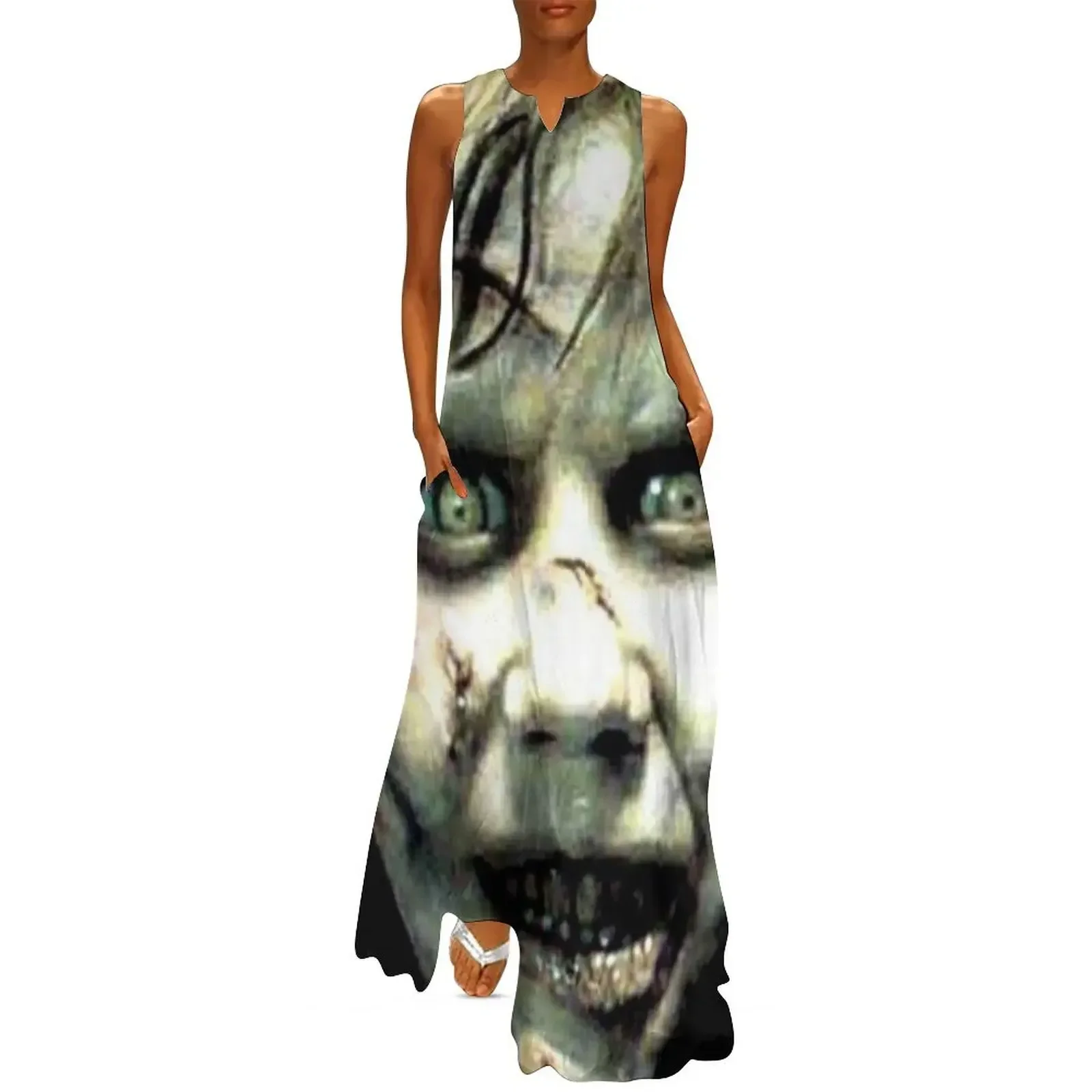 

The Exorcist Horror Movie Long Dress Dress women Beachwear evening dress woman long sleeve