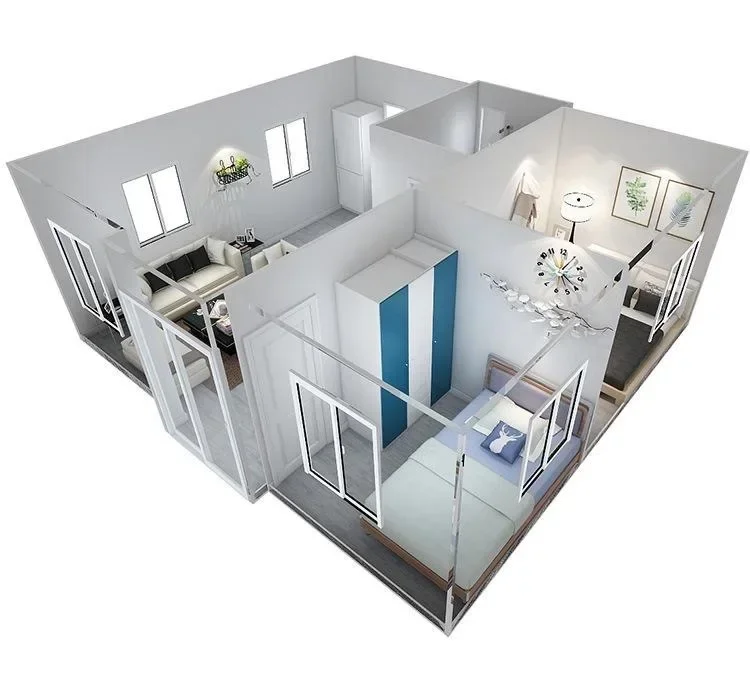 Mobile Home 2 Bedroom With Bathroom Portable Living Container House 20ft 40ft Expandable Container House