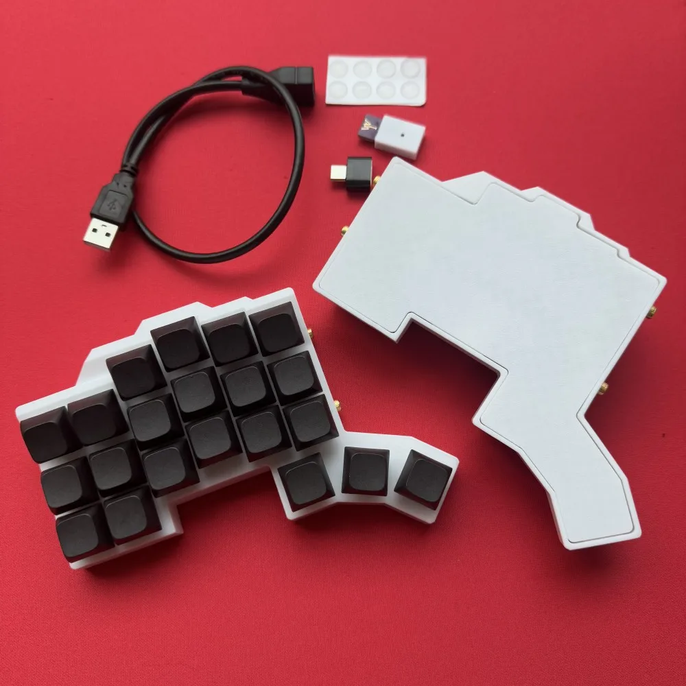 Corne 3D Split Keyboard Kit 3x6 42key Custom Wireless 2.4G Single-mode VIAL Keyboard Combo+tap_dance+macro Keyboard Teclado Game