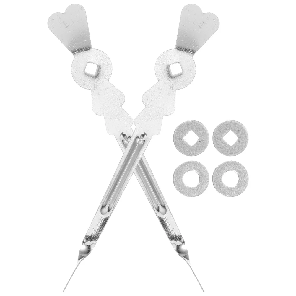 

2 Sets Scale Pointer Replacement Accessories Weighing Scales Stainless Steel Platform Indicators Metal Pointers Kitchen Table
