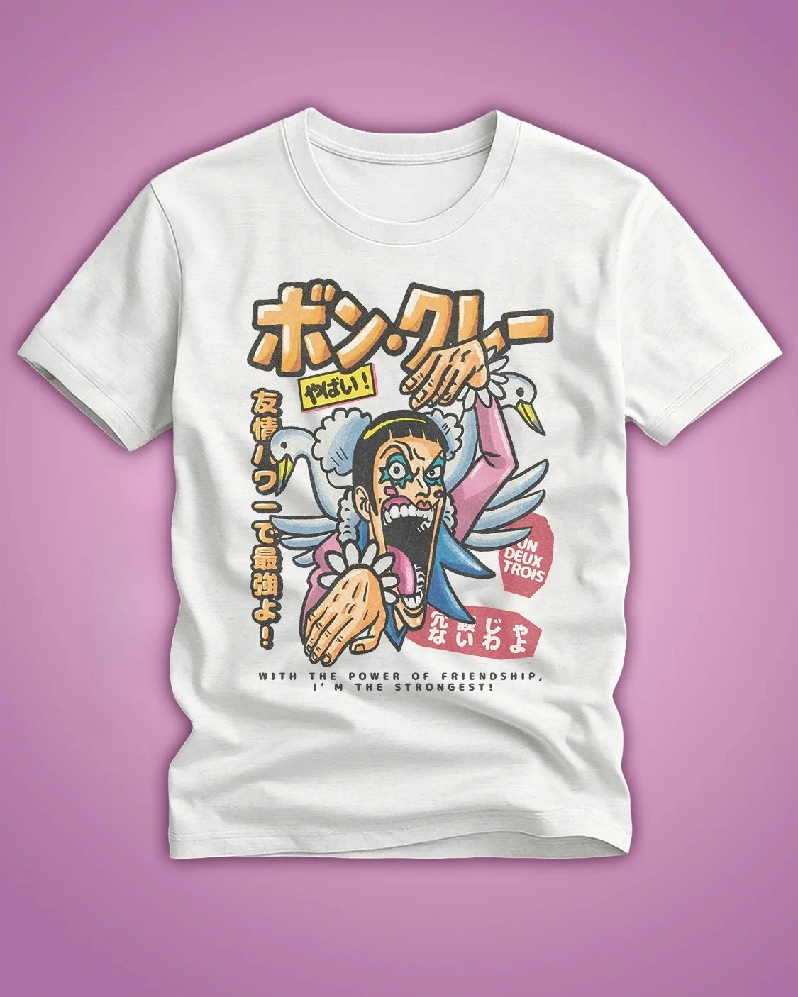 2026 Sommer One Piece Anime Mr.2 Bon Clay Bedrucktes Lockeres Kurzarm-T-Shirt aus Reiner Baumwolle für Kinder Trendiges Unisex Casual Y2k