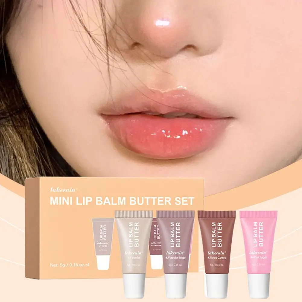 4pcs/set Summer Fridays Lip Balm Moisturizing Smooth Soft Lips Cosmetics Sugar Vanilla Beige Sweet Mint Makeup Lip Care