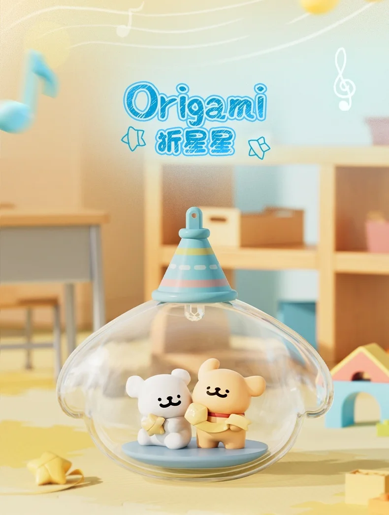 Funism Blind Box Line Dog Figurine Night Light Cute Desktop Ornament Collectible Toy Couple Gift For Home Room Decoration view 4