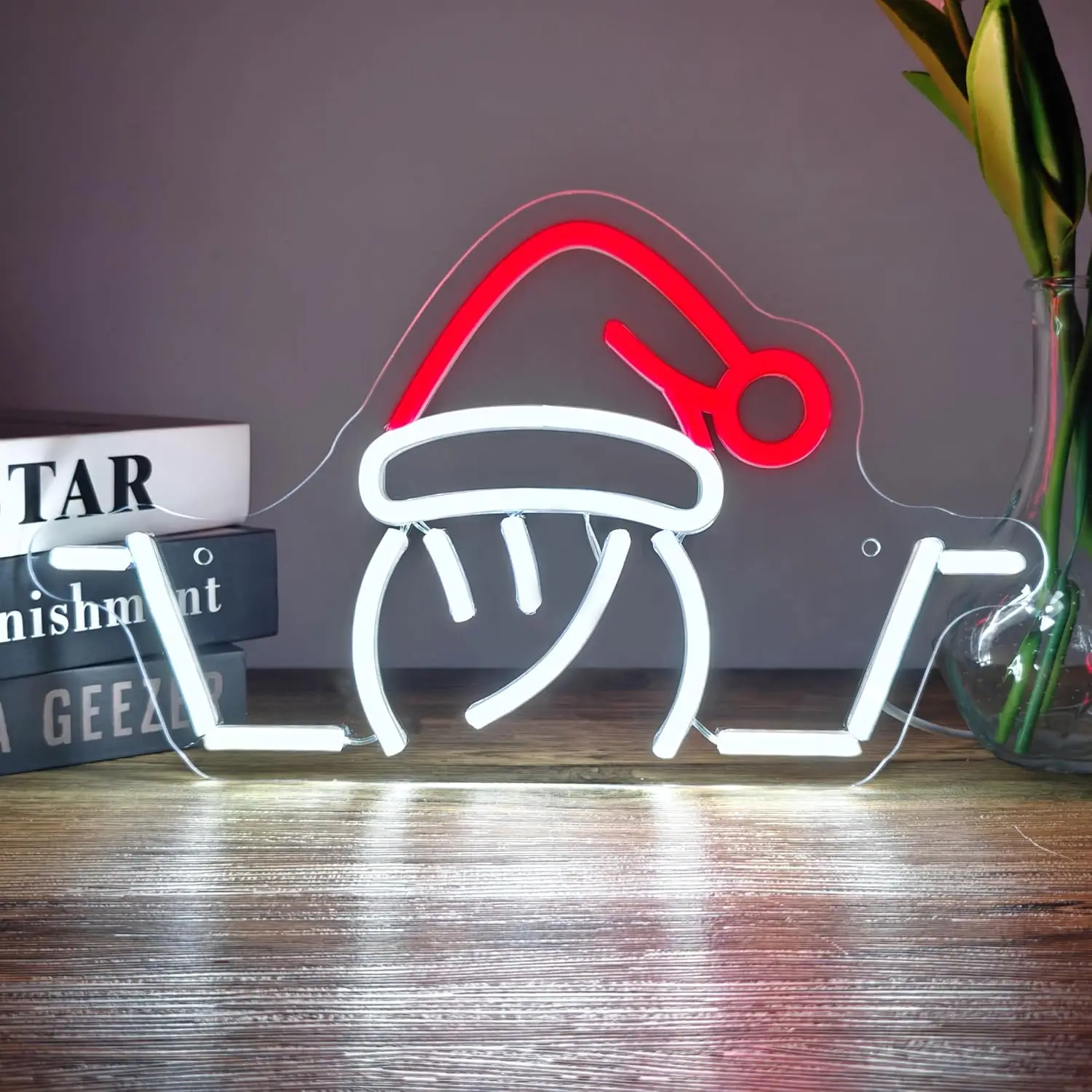 クリスマス雪だるまネオンネオンライトサインusb調光可能ledネオンサイン壁の装飾寝室ゲームルームリビングルームパーティーギフト用