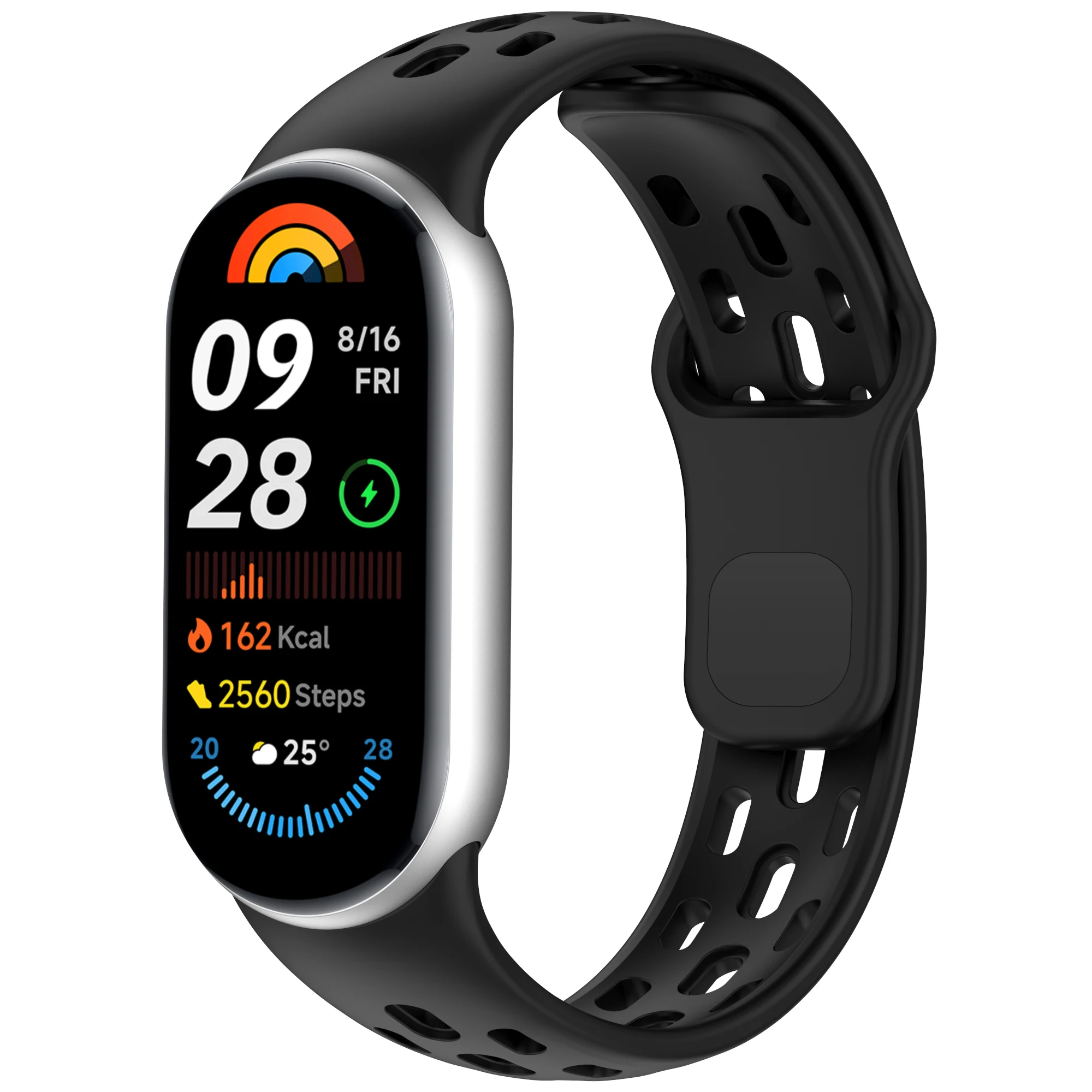 Silikonarmband für Xiaomi Mi Band 10 Zubehör Sport Atmungsaktives Armband Handgelenkband Pulseira Correa für Xiaomi Mi Band 9 8 – Detail 1