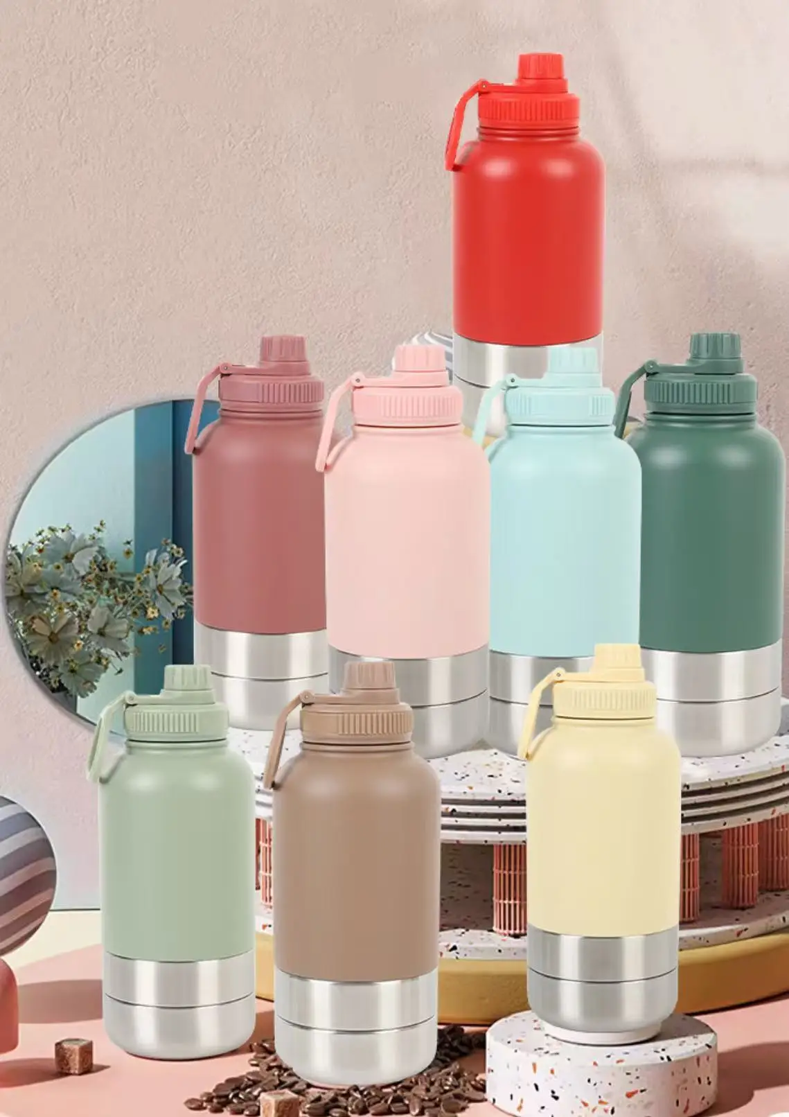 

Insulated stainless steel large capacity high appearance insulated cup portable with handle car cup