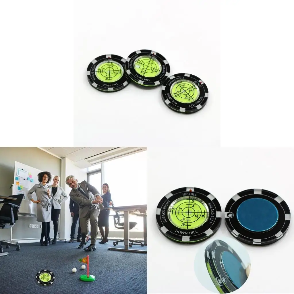Q39E Golfball Marker Golfs Putting Aid Round Bubble Levels High Reader