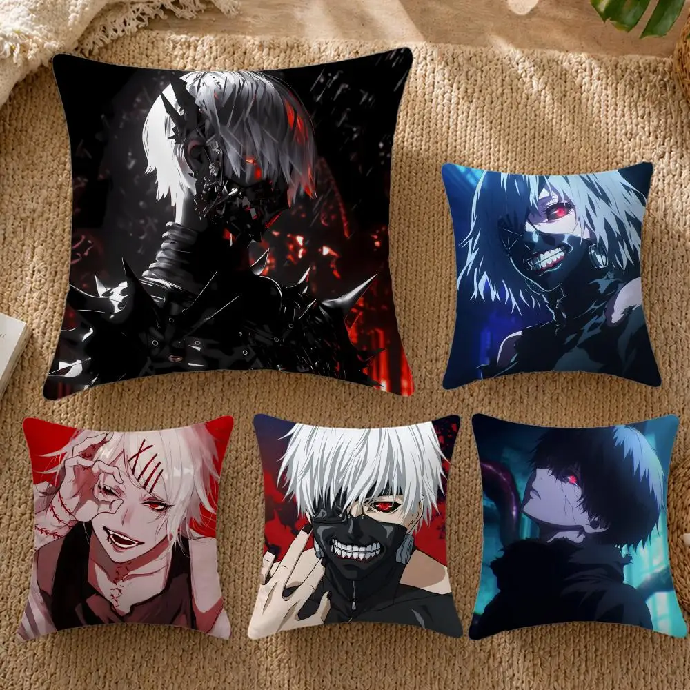 

Anime TTTokyo Ghouler 4Pcs set Soft Cushion Cover Cushion Cover Pillowcase Decorative Sofa Bed Home Decor 50x50 45x45 40x40