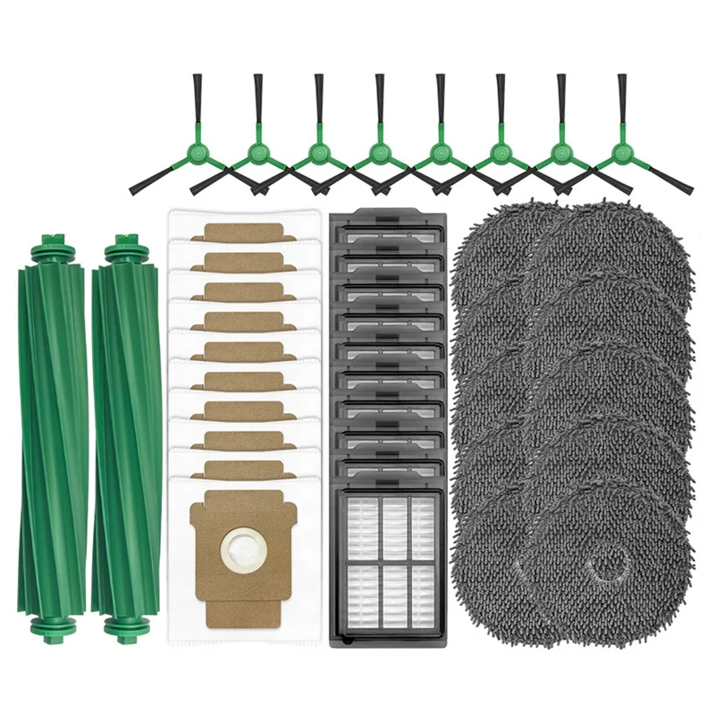 

TAIGH-For Irobot Romba Plus 405 Combo / 505 Combo Accessories Parts Main Side Brush Hepa Filter Mop Dust Bags