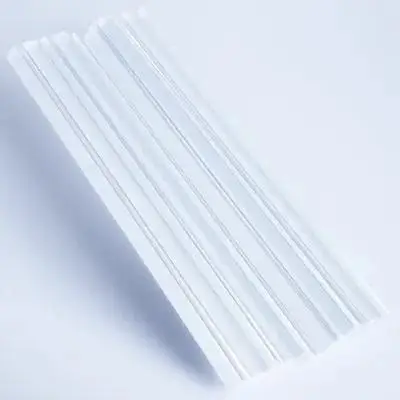 10Pcs Transparent Slide Grip Binding Bars Sturdy Plastic Pull Rod Clips for Bookbinding Report Covers School Office Document