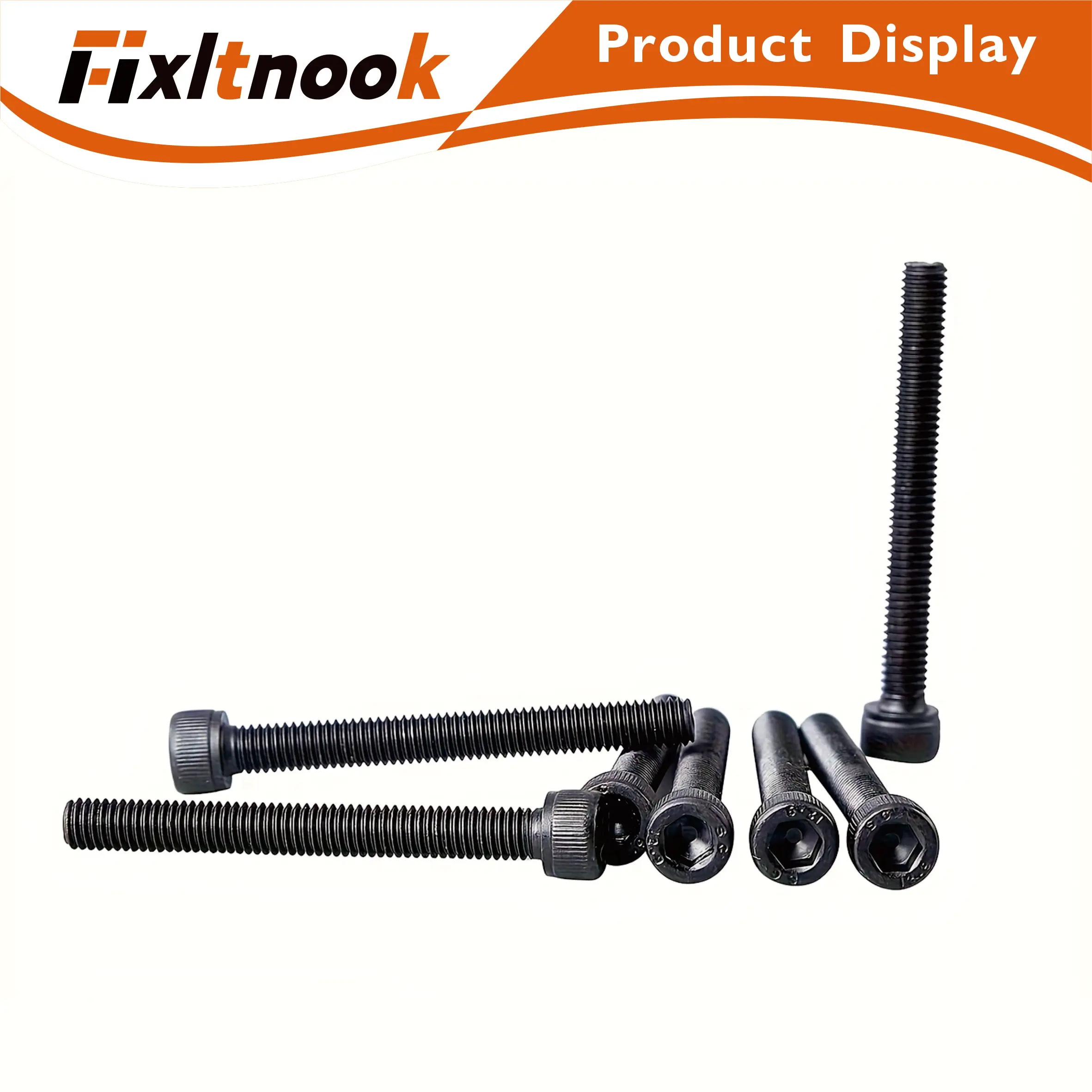 50PCS, M8 x10mm-25mm 육각 머리 나사 및 볼트, 12.9 등급 합금강 미터법 기계 육각 머리 나사, 검정색 산화 처리