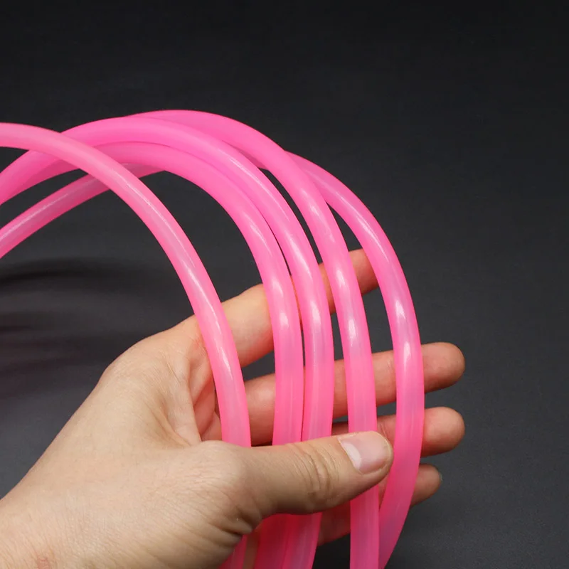 Tube en caoutchouc de silicone rose de qualité alimentaire, tuyau flexible sans goût, haute température, degré 2x4mm, 4x6mm, 5x7mm, 6x8mm, 1 mètre, ID 2mm, 3mm, 4mm, 5mm, 6mm