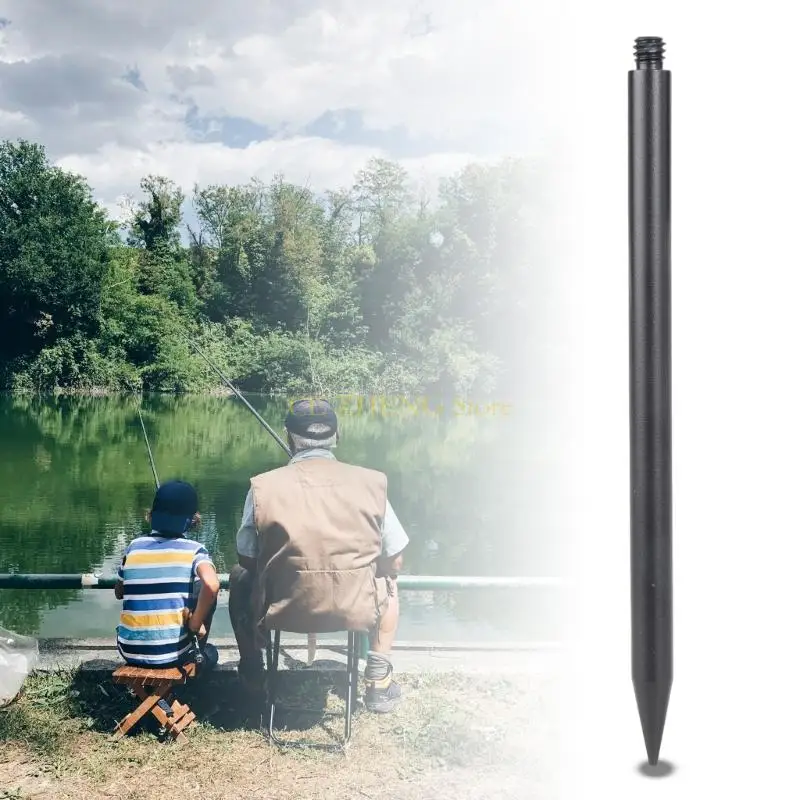 캠핑 및 낚시 조명을위한 1/4 인치 커넥터 내구성 탄소 섬유 튜브 확장로드 E56B 알루미늄 삼각대 발