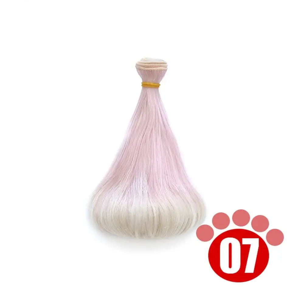 

Hair Chemical Fiber Chemical Fiber Wig Soft Silk Gradient Color SD Hair 15cm Colorful Msiredoll Wig Accessories