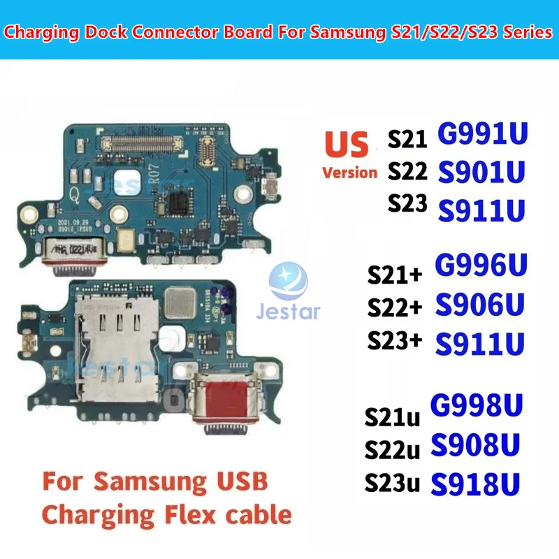 USB Charging Port Charger Dock Connector Board  for Samsung S23 S22  S21 S20 Series  Plus Ultra 5G G991U S906U S918U G780F S911U