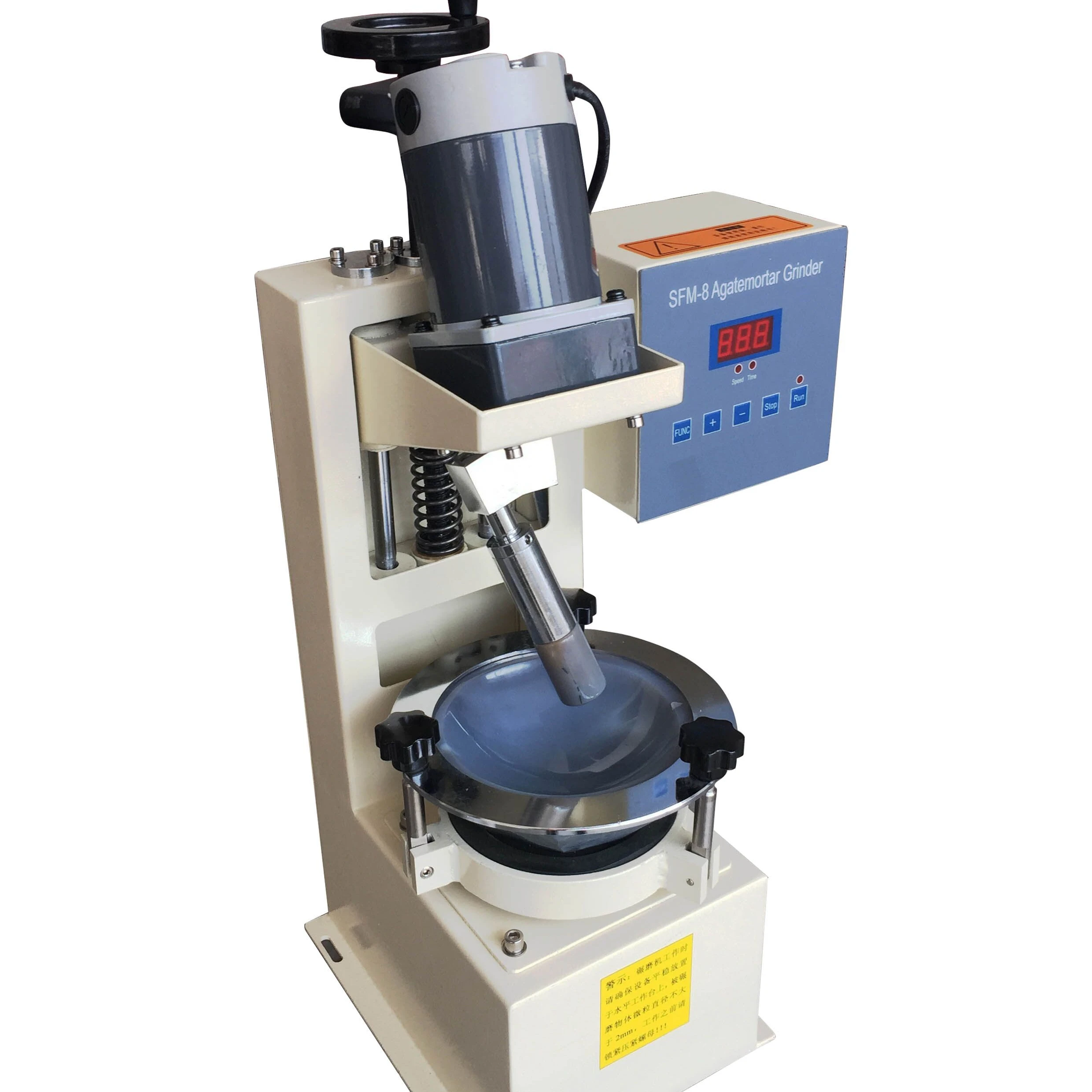 5インチ瑪瑙乳鉢と乳棒付きの実験室用自動瑪瑙乳鉢粉砕機