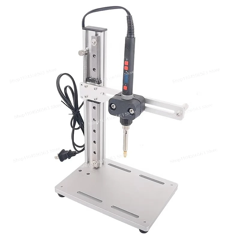 Manual Brass Nut Heat Press Insert Tool – Vertical Stand for 3D Printing, M2-M8 Threaded Inserts, Soldering Iron Compatible