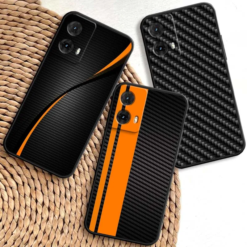 

Carbon Fiber Car Art Phone Case For Motorola G85 Edge 50 G24 G35 G14 G04 40 G72 G34 G31 G Stylus G54 G13 G32 5G Black