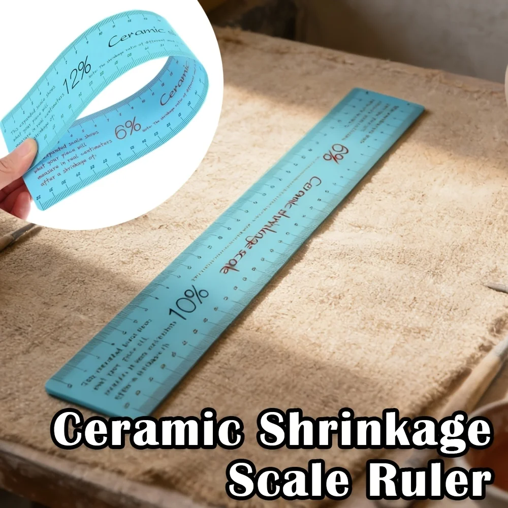 Ceramic Shrinkage Ruler, Ceramic Measuring Ruler, Pottery Sculpting Tool for Clay Sculpture Model Making
