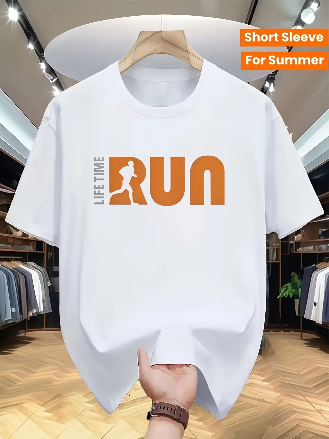 Men'S Clothing New Arrivals Include Casual Short-Sleeve T-Shirts Made of Smooth Suitable for Summer Outdoor Activities