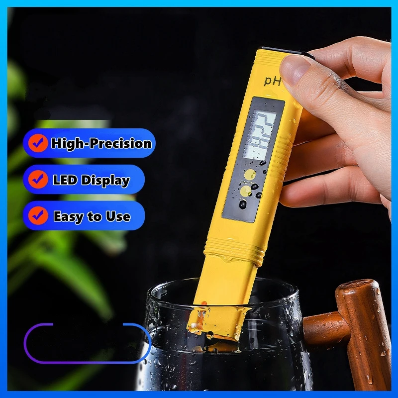 PH Meter Digital Water Quality Tester 0-14 PH Meter Tester LED Water Purity Aquarium Filter Multi-function