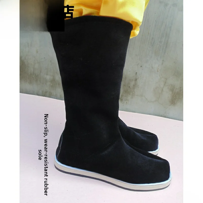 

Men's Long Tube Opera Performance Boots Hanfu Cloth Boots Anti-slip Traditional Chinese Clothing Cultural Costumes High Top B...
