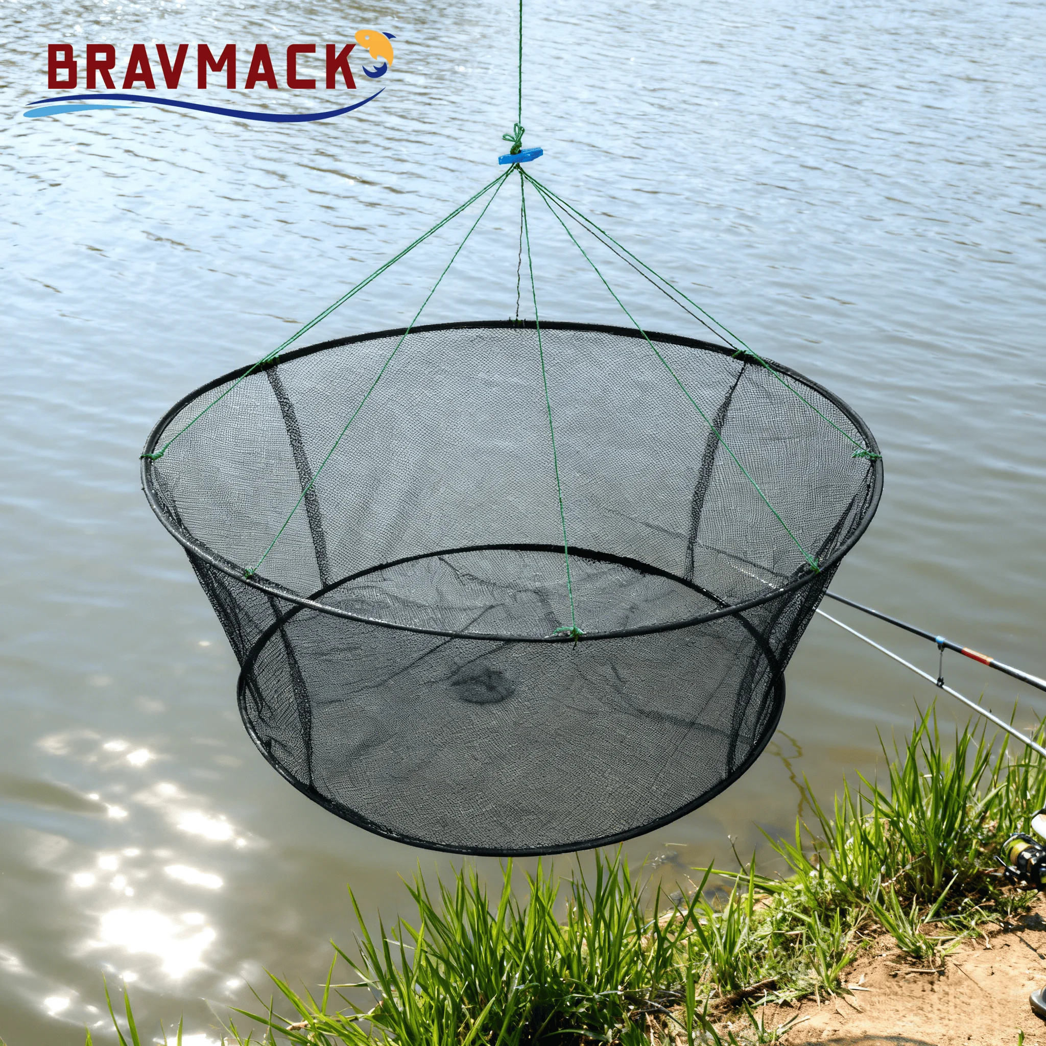 80 سنتيمتر للطي قطرة صافي الروبيان الماسك فضفاض الفم خزان الصيد صب شبكة Eels فخ الأسماك كراب الجمبري الطعم قفص