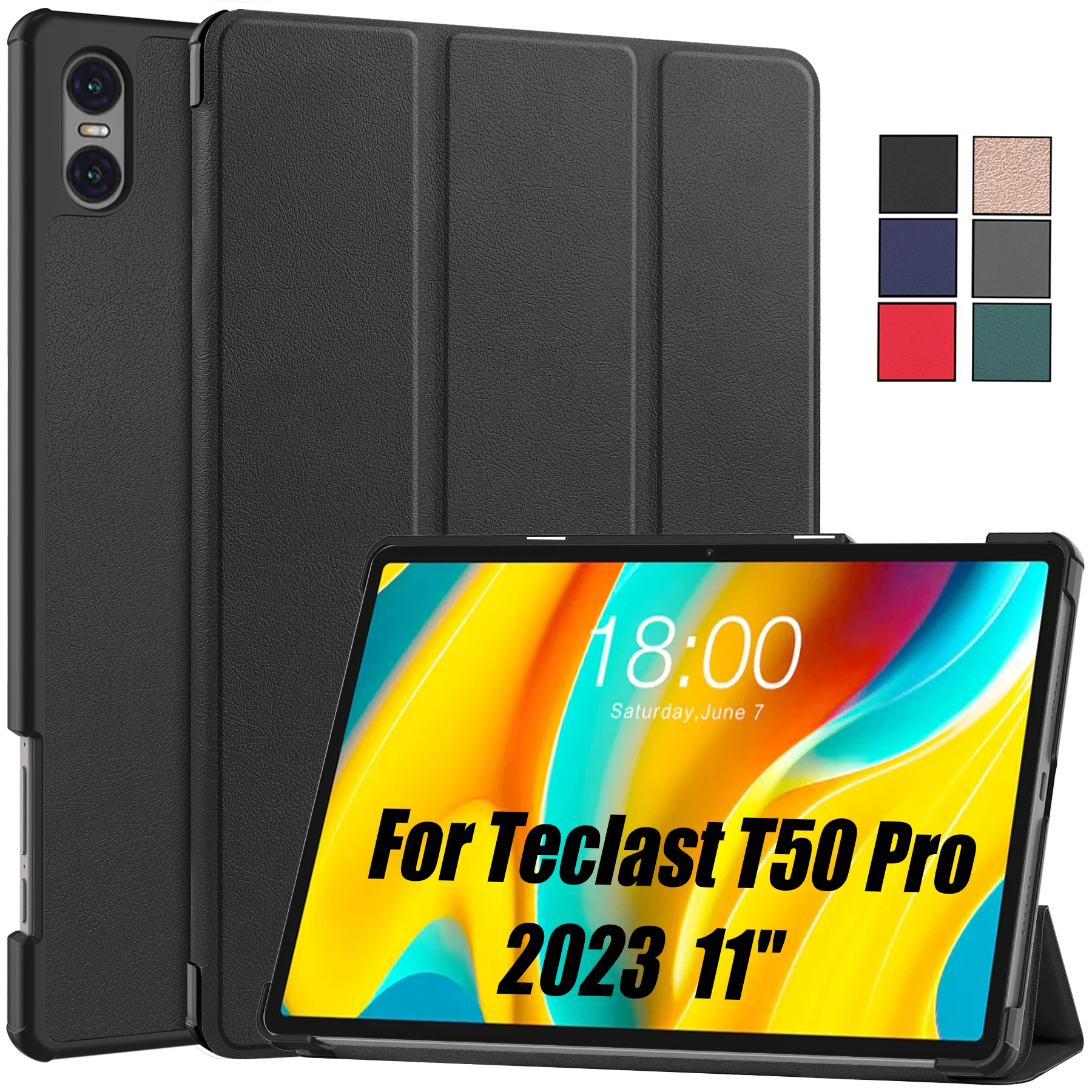 Smart Case for Teclast T50 Pro 11 inch 2023 Lightweight Trifold Slim Hard Back Smart Cover for Teclast T50 Pro Tablet 11" 2023