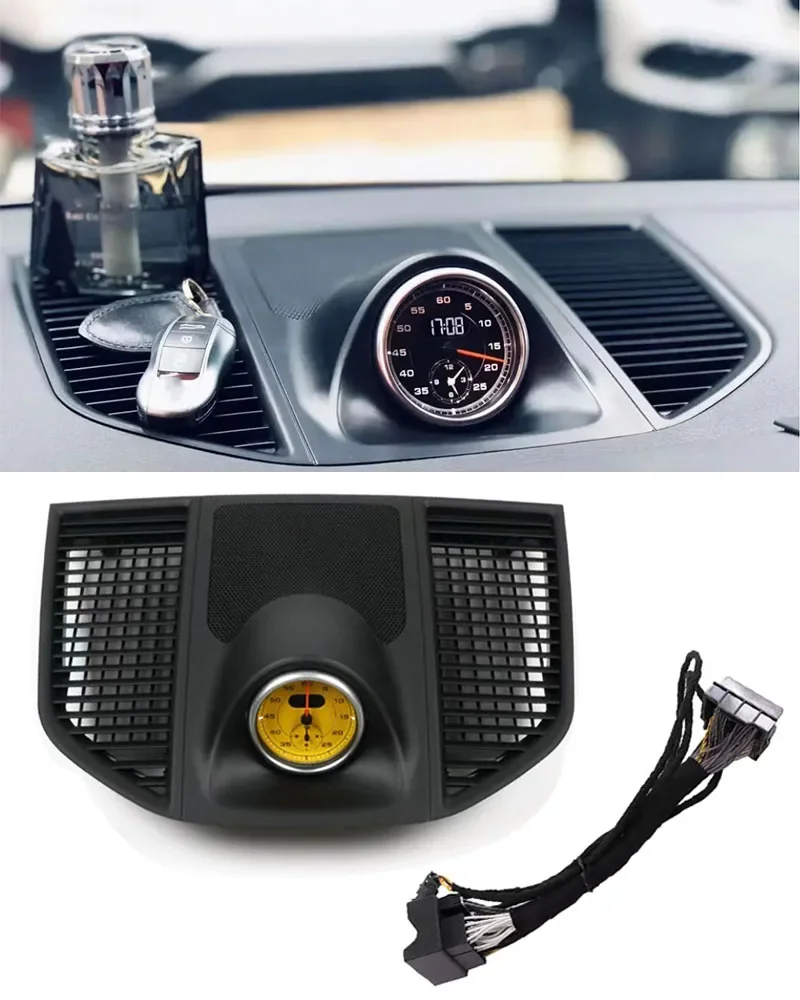 Pop Pop Car Stopwatch Interior Center Dashboard Clock Compass Modification Accessories For Porsche Macan 2014-2022