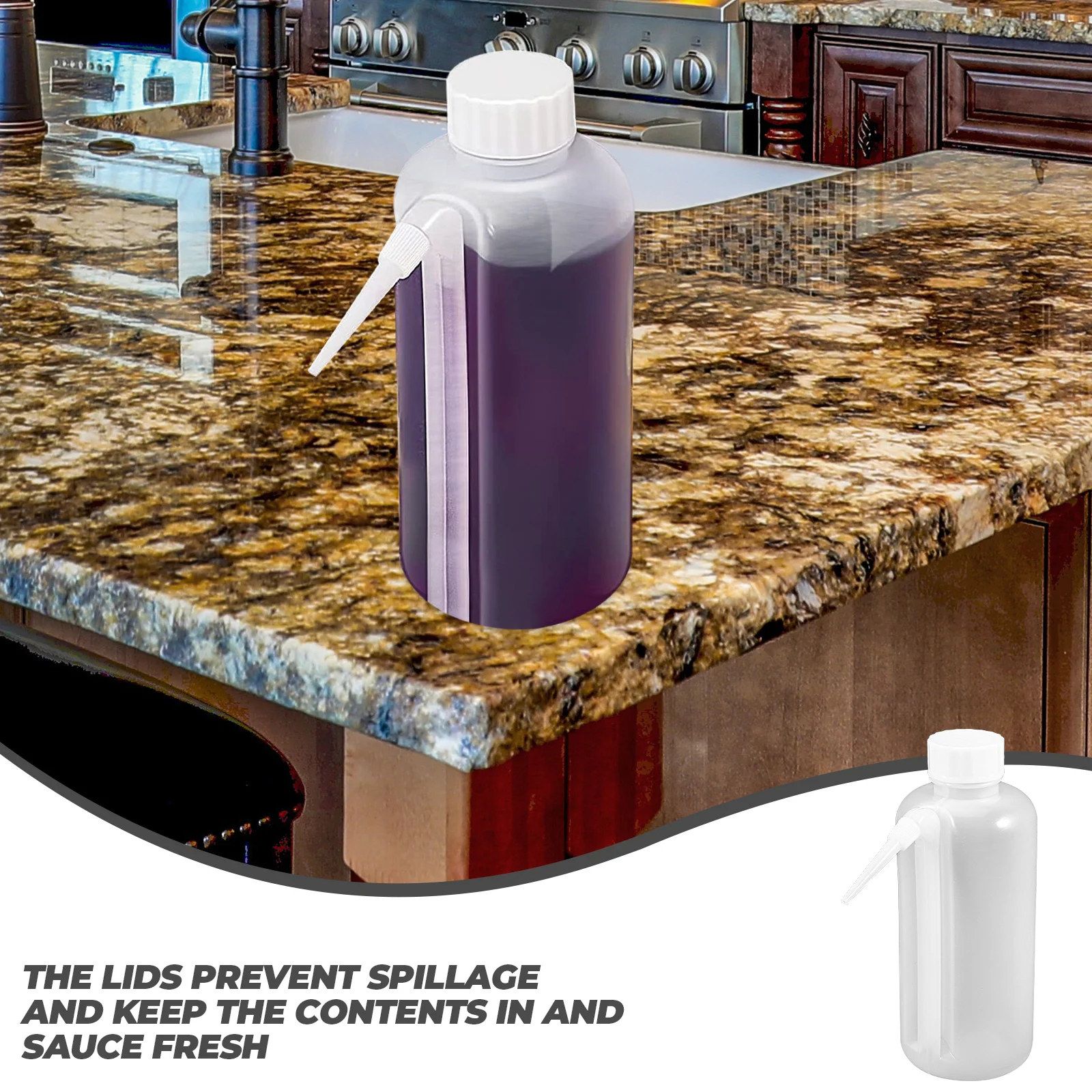 

5pcs Communion Cup Filling Bottles 500ml White Plastic Sauce Dispenser Squeezing Bottle Olive Oil Mustard BBQ Camping Kitchen