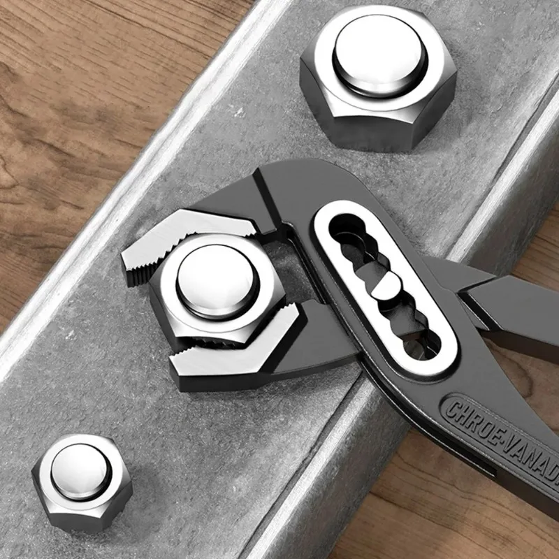 مجموعة مفاتيح الأنابيب الثقيلة متعددة الوظائف قابلة للتعديل فتح أنابيب المياه المشبك كماشة لأداة إصلاح اليد سباك #4