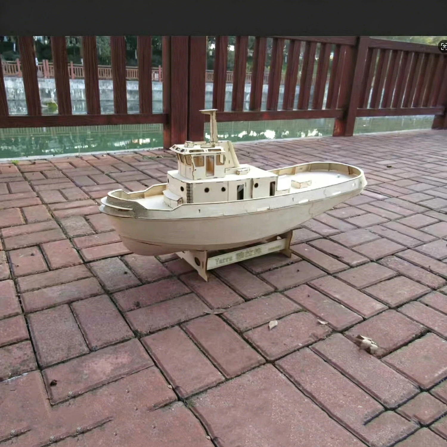 Navios RC 93cm Yara Rebocador Controlado Remotamente Estrutura de Madeira Modelo de Navio Brinquedo