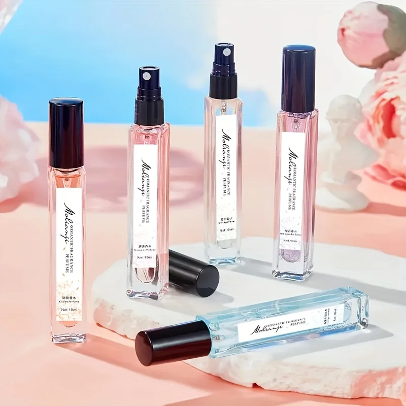 5 Types of Scented Perfumes, Long-Lasting Fragrance Set, Light Fragrance, Fresh and Feminine, Charming for Boys, Students, and Ladies, with a Pleasant Body Scent