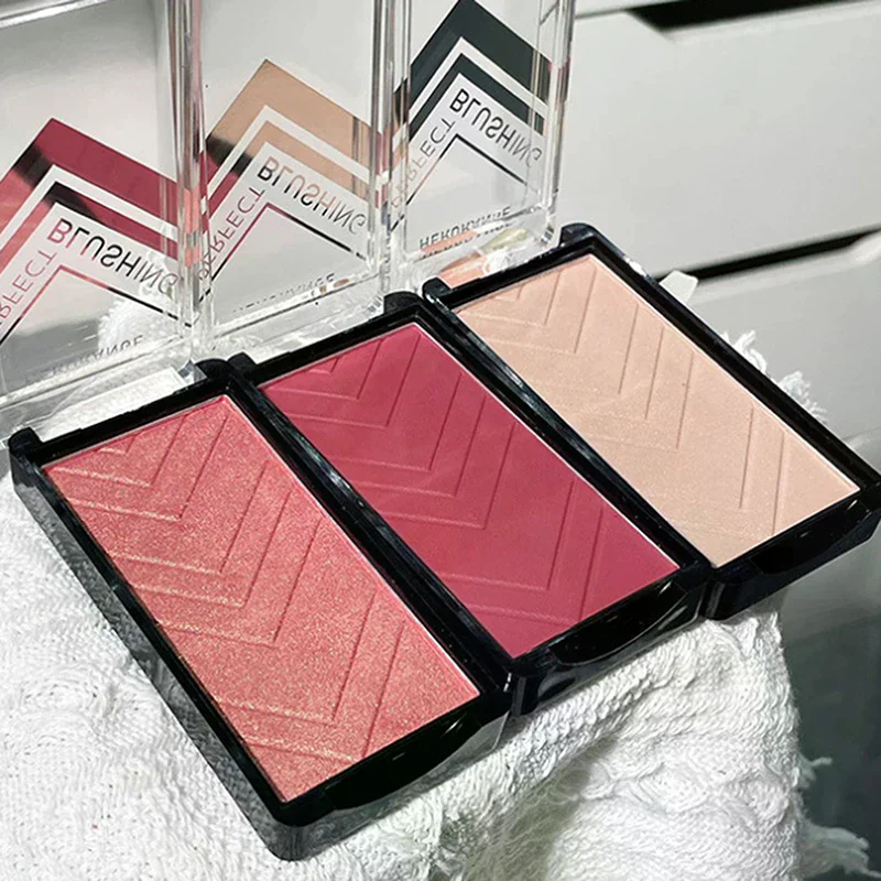 Menina blush pêssego maquiagem blush paleta bochecha nude marrom contorno blush cosméticos coreano natural rouge bochecha matiz blush 6 cores