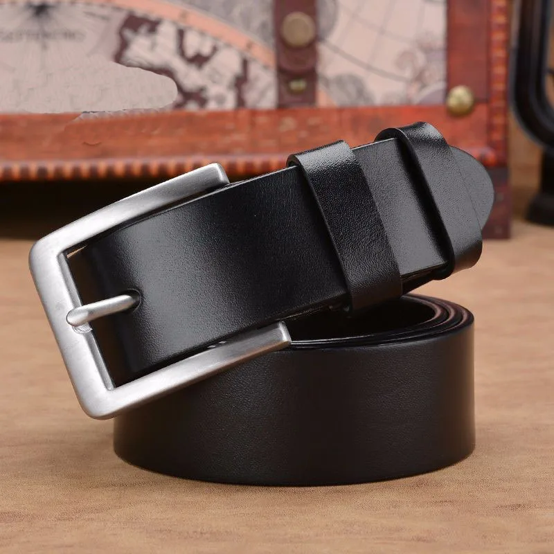 

Belt men's genuine leather needle buckle layer genuine cowhide retro men's belt handmade casual trend men's belt cowhide
