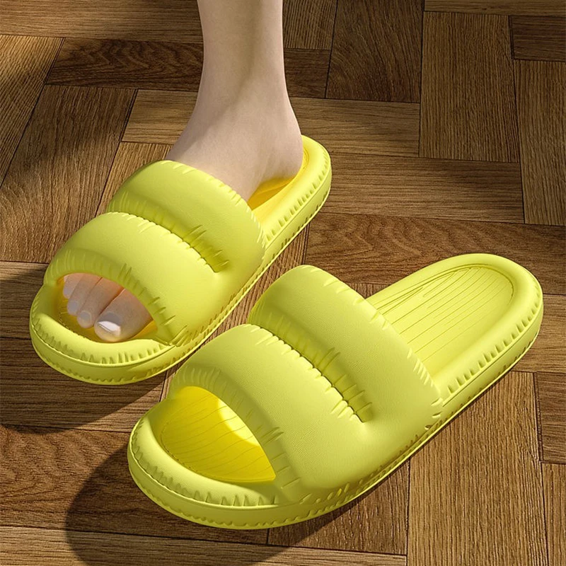 Summer Soft Shoes Cloud Slippers Indoor Mute Bathroom Anti-slip Slide Eva Beach Flip Flops Men Ladies Leisure Sandals image 3