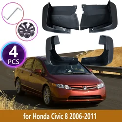 4PCS Rear Mudguards For Honda Civic 8 2006 2007 2008 2009 2010 2011 Cladding Splash Mud Flaps Guards Mudflap Protect Accessories