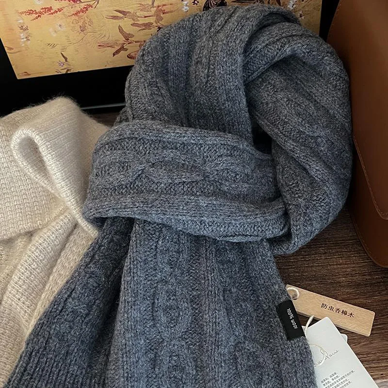 100% Australian Collection Pure Wool Classic Twist British Vintage Scarf
