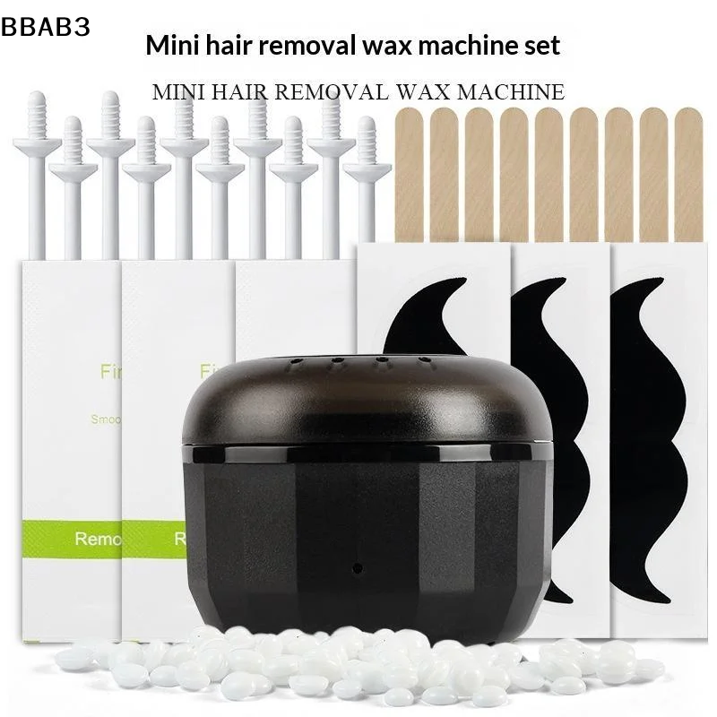 【B】Mini Wax Heater Machine Silicone Bowl Wax Warmer Nose Ear Hair Removal Waxing Kit Wax Bean Wax Heating Melting Pot Melter