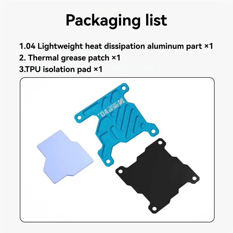 DT98 Heat Sink for DJI O4 Air for Unit Lightweight Aluminum Alloy FPV Drone Cooling Upgrade Part
