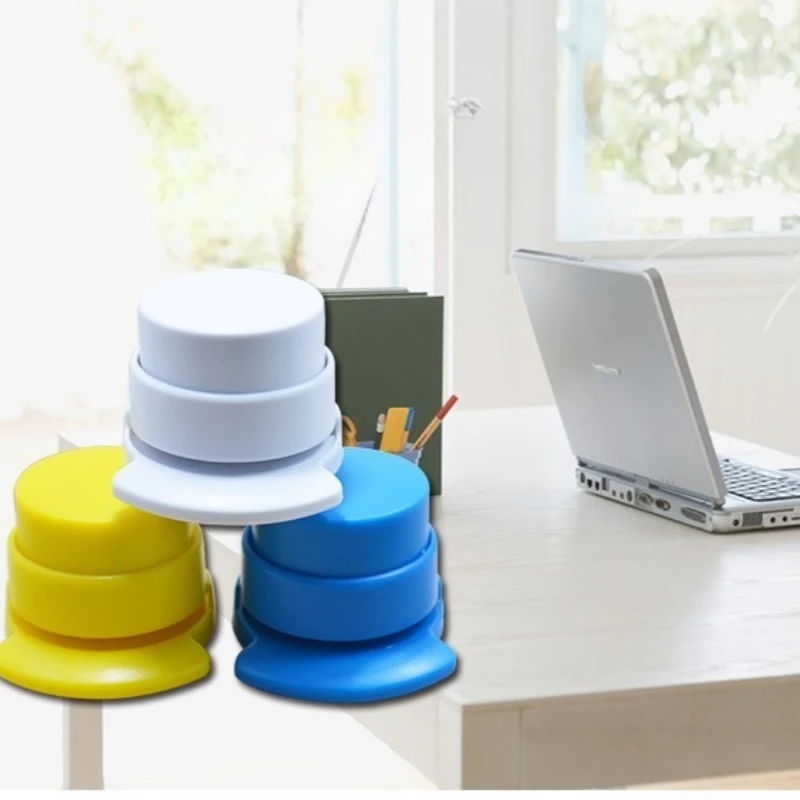 

Степлер без иглы, креативные канцелярские принадлежности, мини-степлер без гвоздей, однотонные офисные и учебные принадлежности