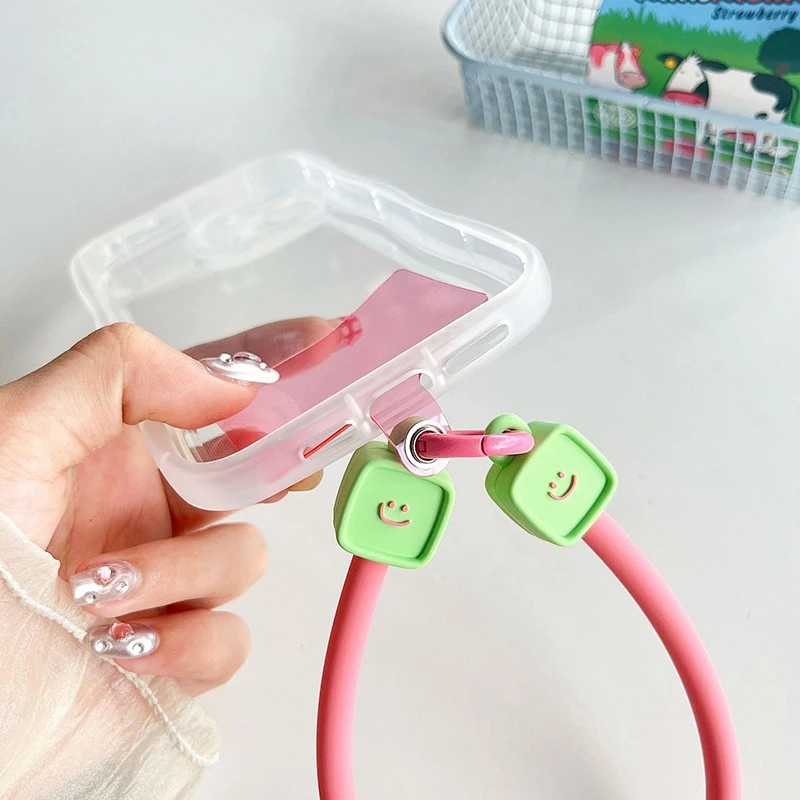 Mobile Phone Lanyard Short Wrist Strap Silicone Rope Hand Phone Case Universal Hanging Rope Solid Color Clip Cute Lanyard Keys image 4