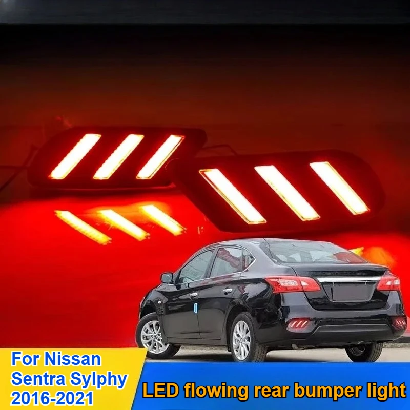 

Отражатель заднего бампера, светодиодный указатель поворота, стоп-сигнал, задний сигнальный фонарь для Nissan Sentra Sylphy 2016 2017 2018 2019 2020 2021