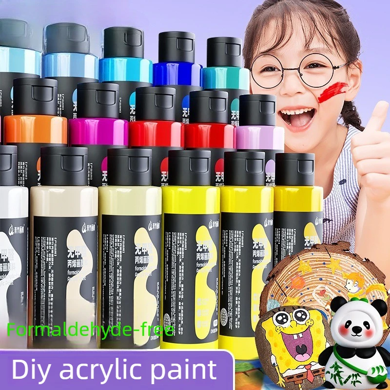 12-24色-59ml-ホルムアルデヒドフリー-アクリル絵具セット-子供用アクリル絵具-diy-グラフィティ-衣類-靴-木製-布用絵具